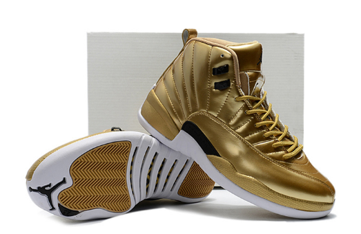 2017 Air Jordan 12 Pinnacle Metallic Gold Shoes